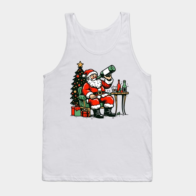 Drinking santa Tank Top by MZeeDesigns